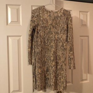 H&M golden floral mini dress - size XS